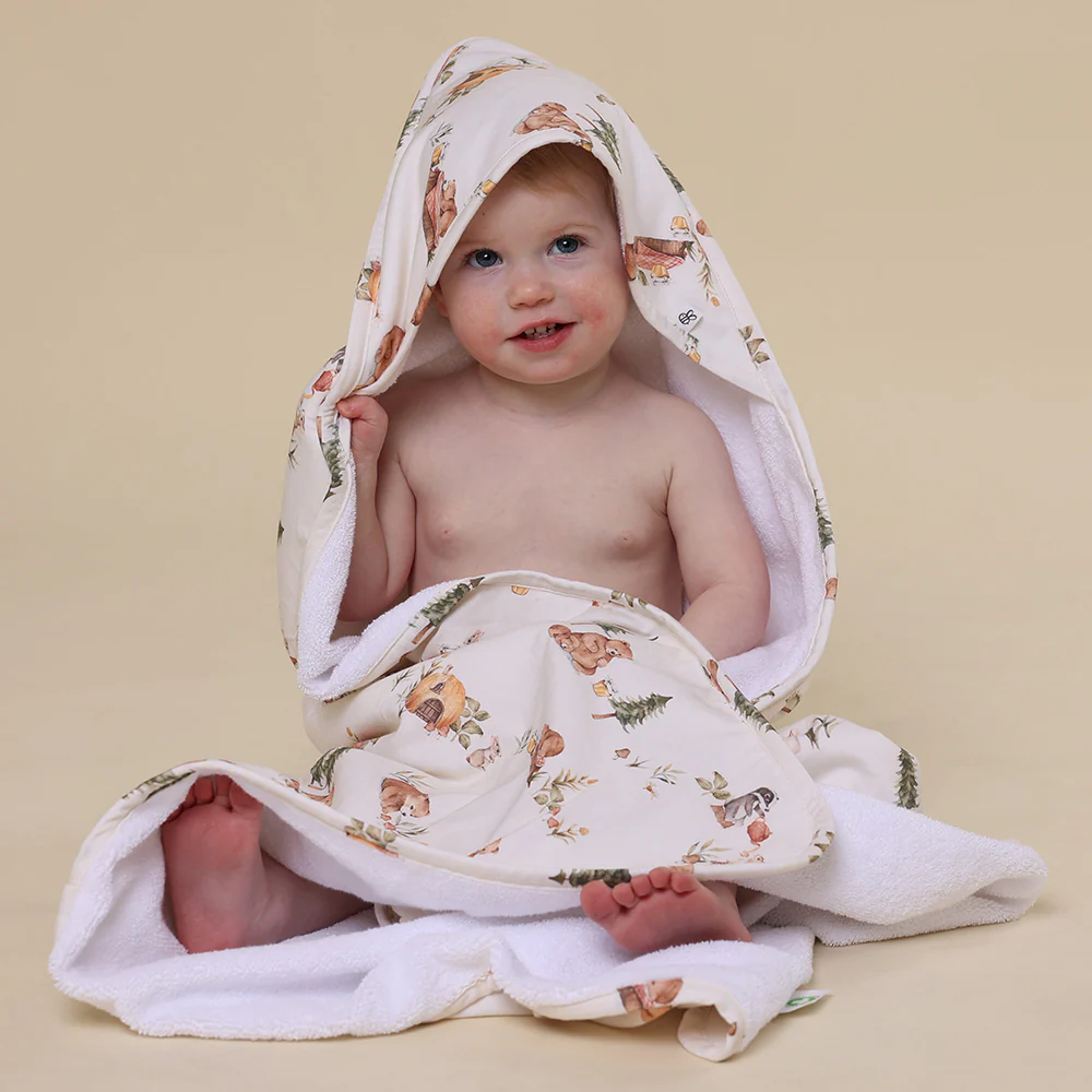 Bears Organic Hooded Baby Towel - Image 3