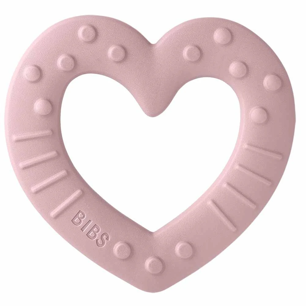 BIBS Baby Bitie Heart Teether - Pink Plum