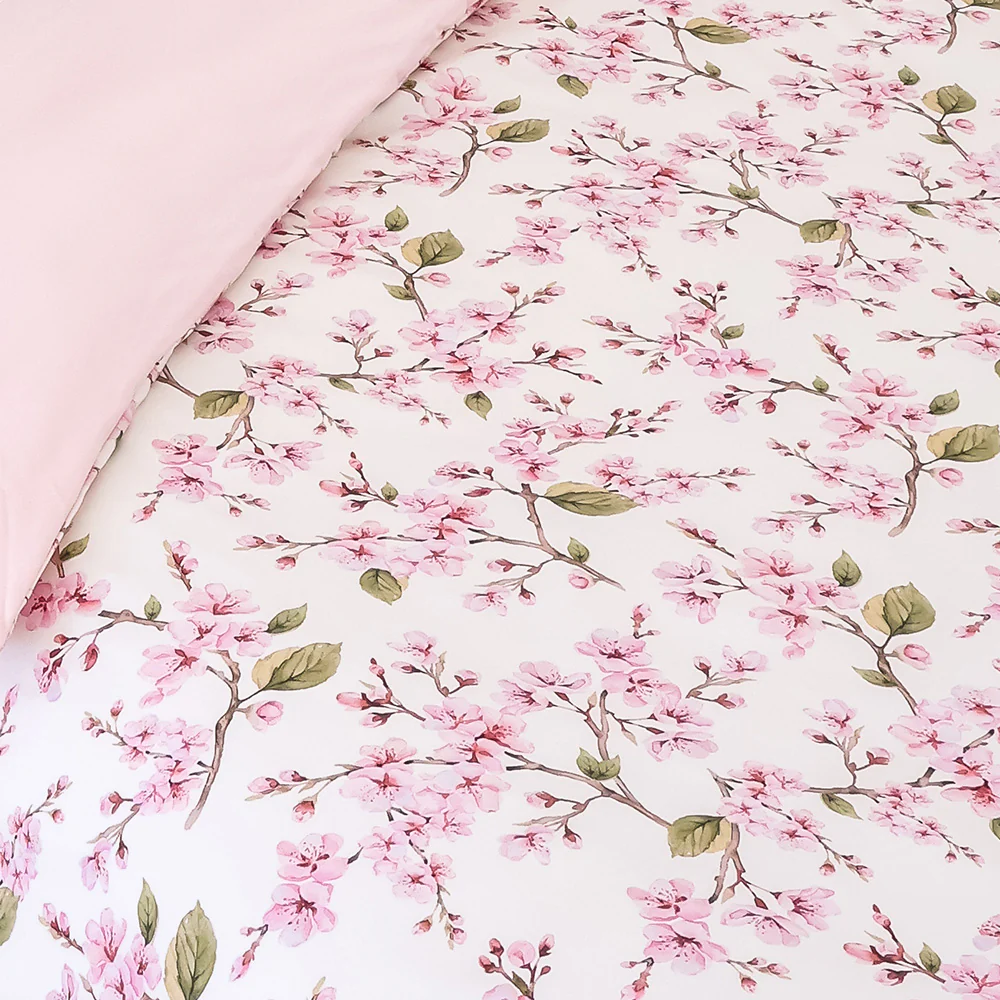 Bundle - Cherry Blossom Single Bedding - 1 x Sheet + 1 x Quilt Cover + 1 x Pillowcase - Image 4