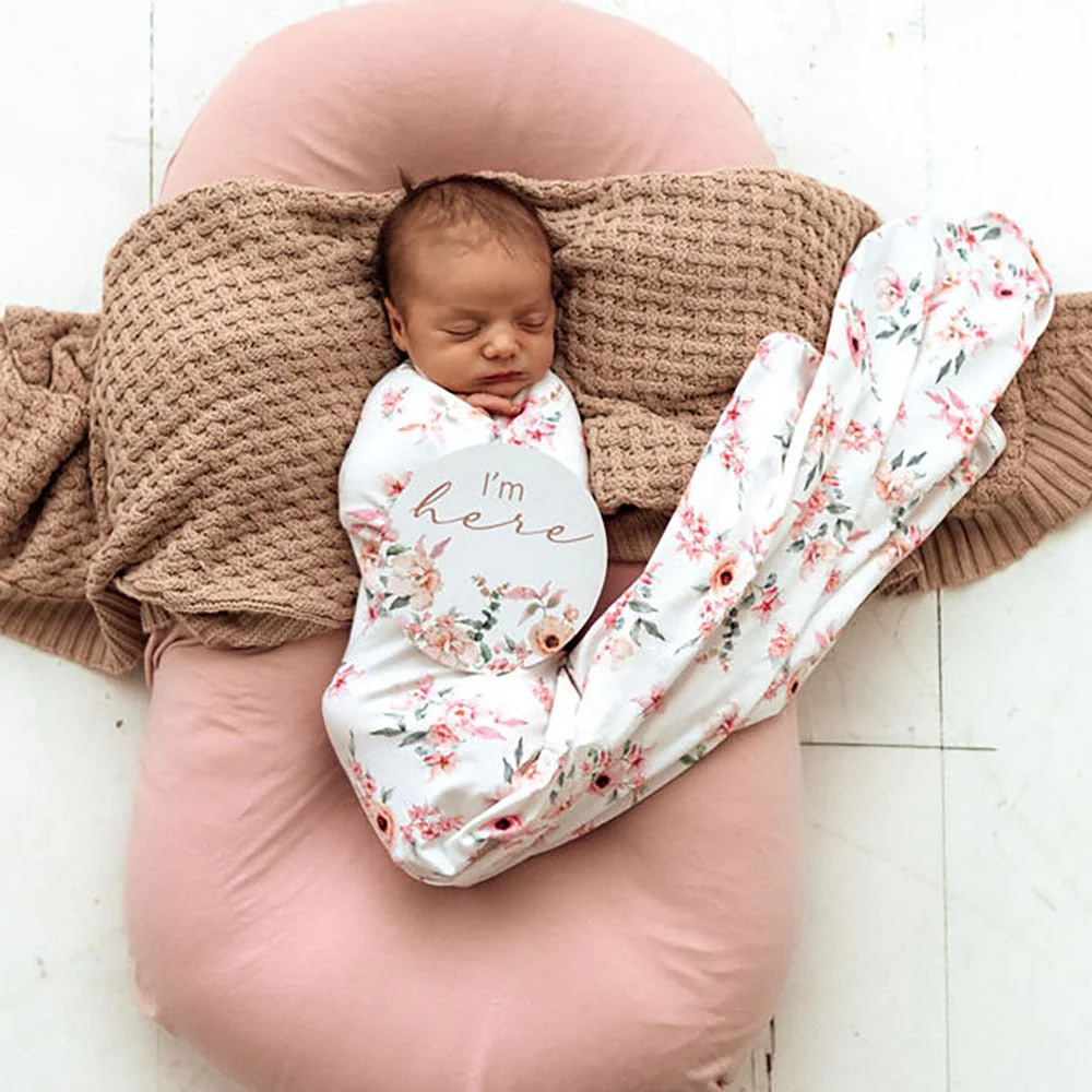 Camille Organic Jersey Wrap & Topknot Set - Image 8