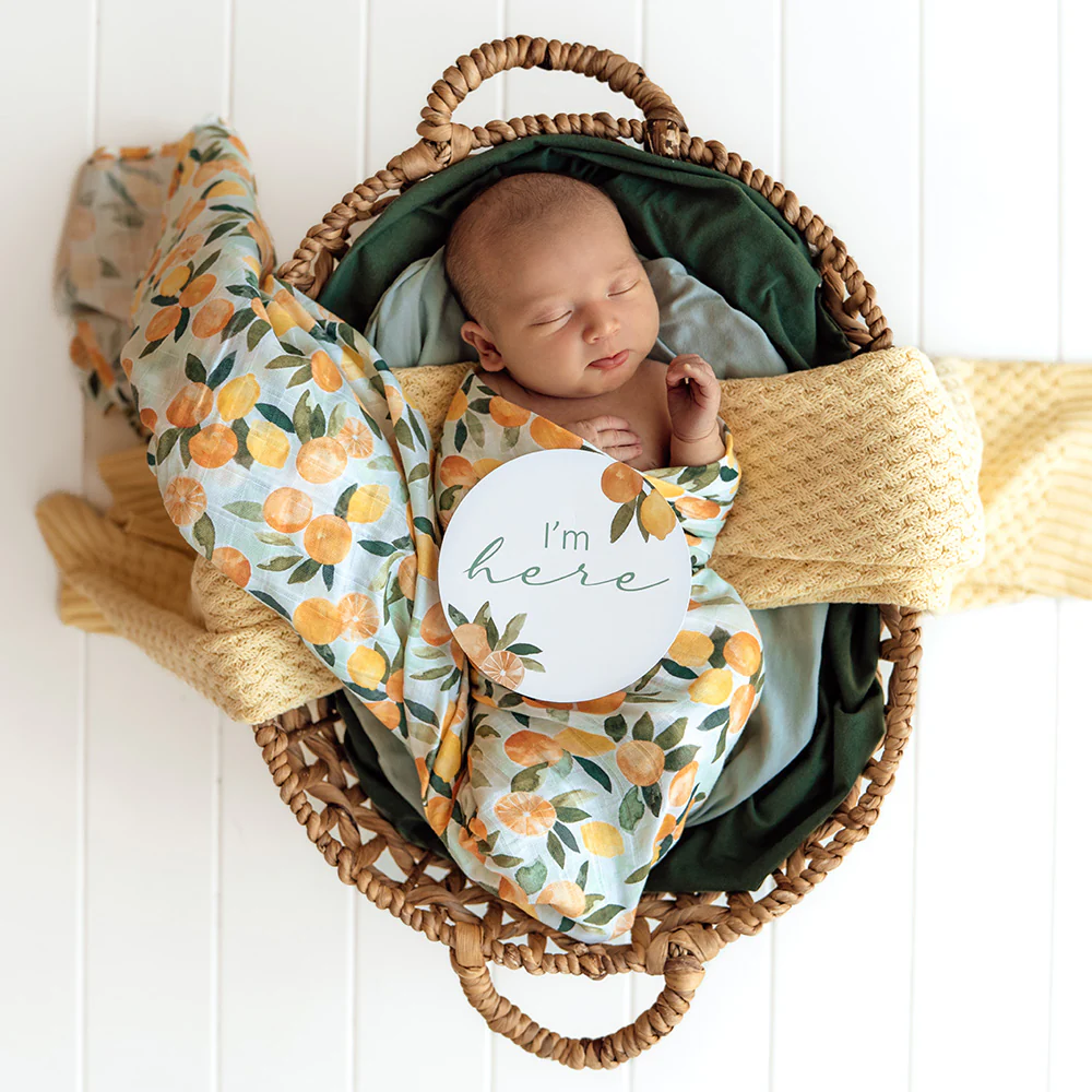 Citrus Squeeze Organic Muslin Wrap - Image 6