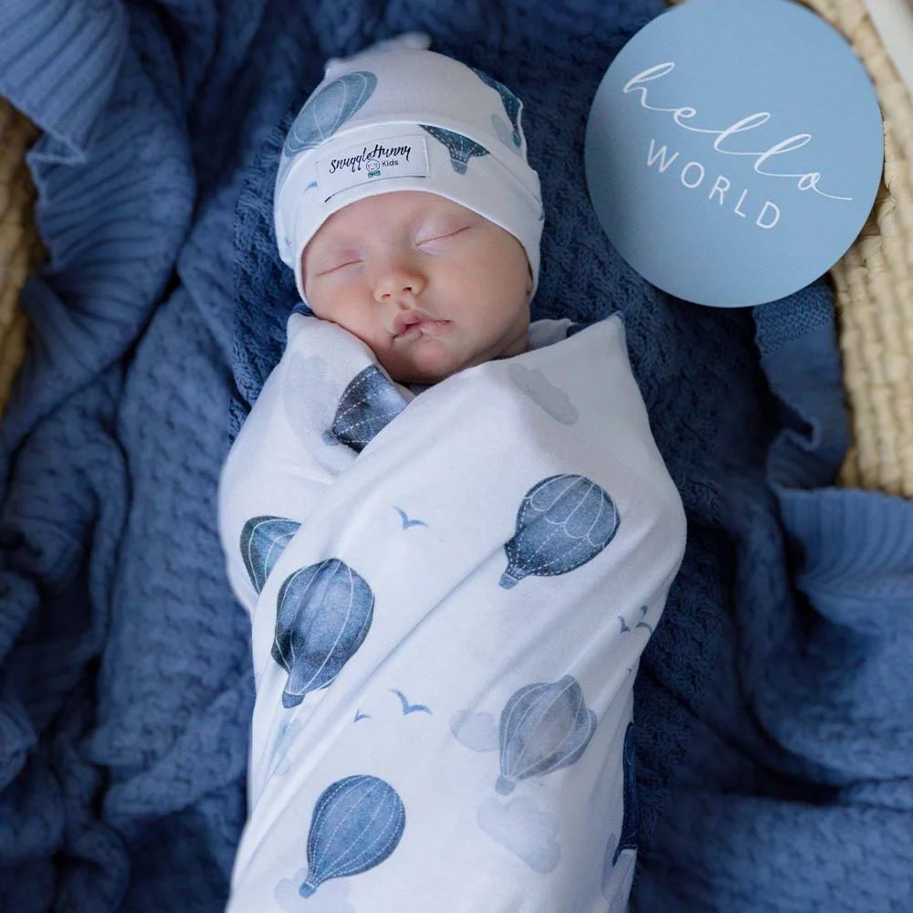 Cloud Chaser Organic Jersey Wrap & Beanie Set - Image 7