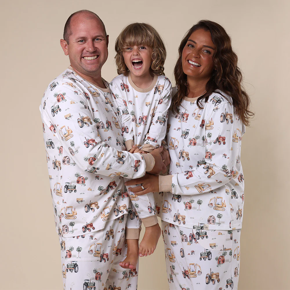 Diggers & Tractors Organic Kids Long Sleeve PJ Set - Image 7