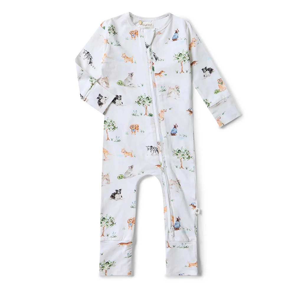 Dog Park Organic Snugglesuit Convertible Romper - Image 2