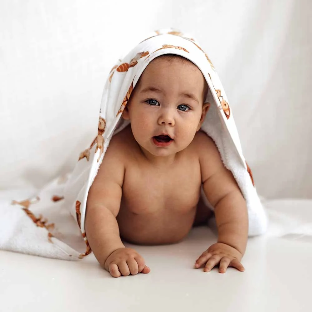 Lion Organic Baby Towel & Wash Cloth Set - Image 4