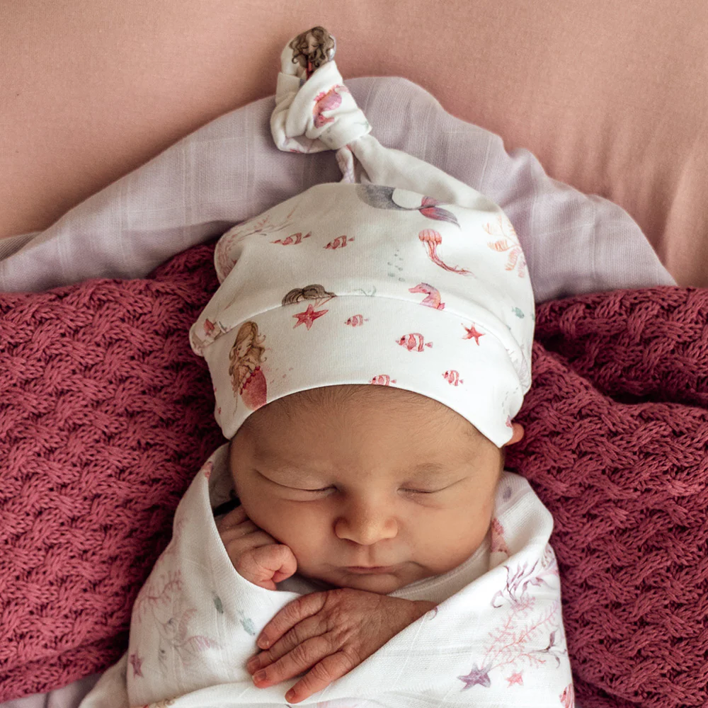Mermaid Organic Knotted Beanie