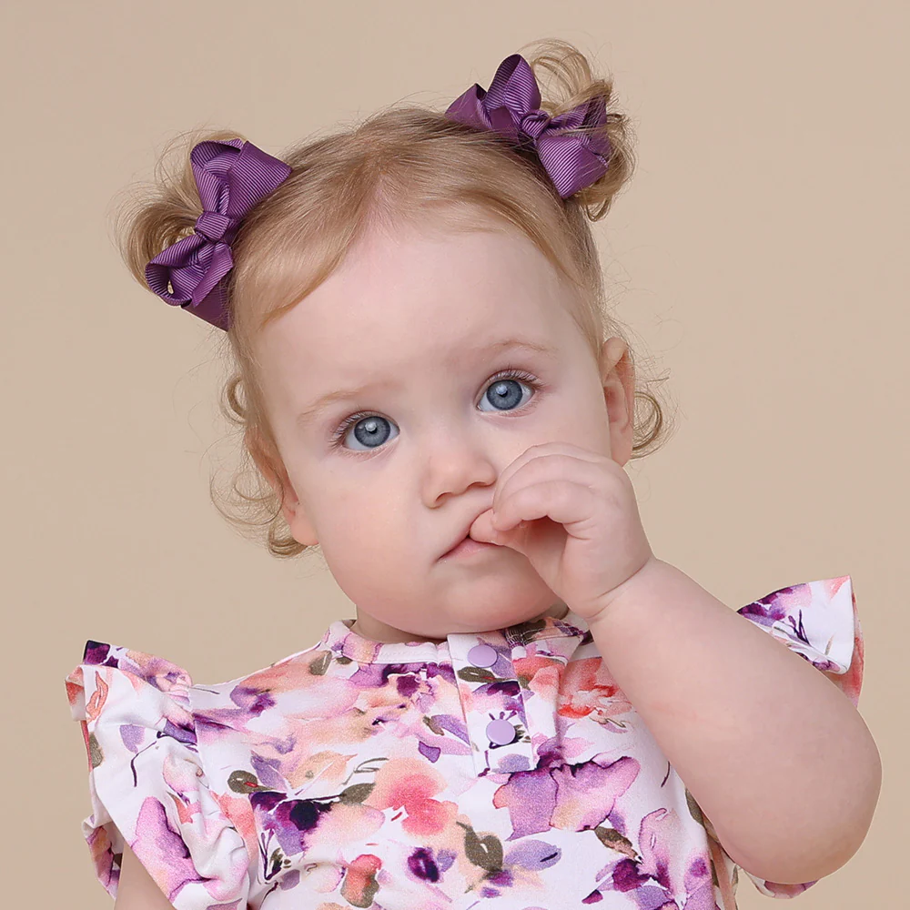 Mulberry Piggy Tail Hair Clips - Pair