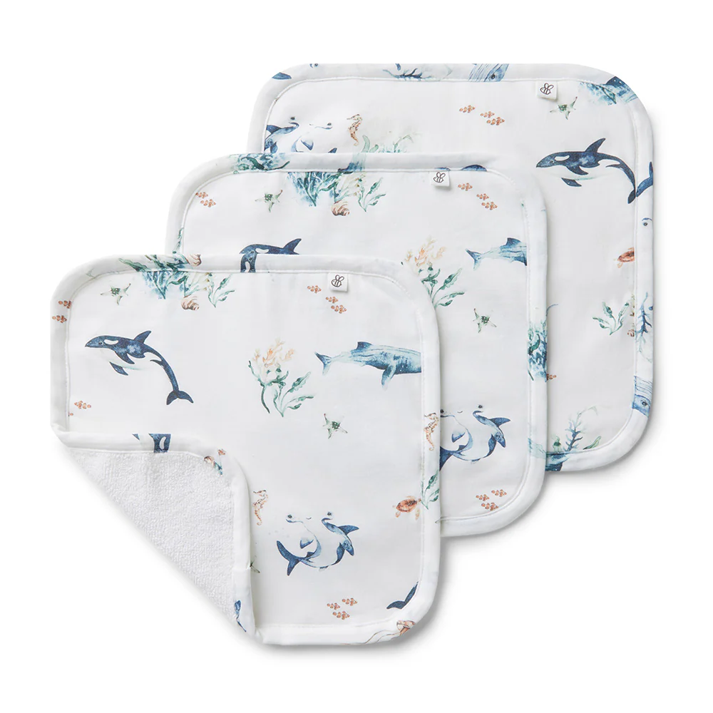 Ocean Organic Baby Towel & Wash Cloth Set - Image 7