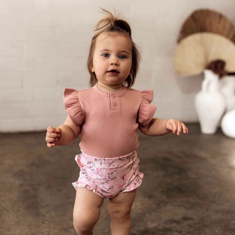 Rose Short Sleeve Organic Bodysuit - Image 8