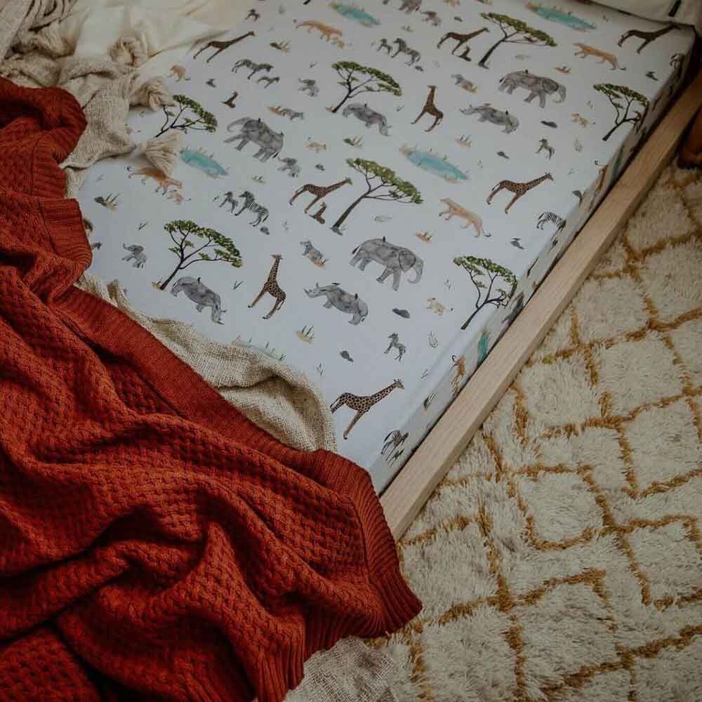 Safari Organic Fitted Cot Sheet - Image 7