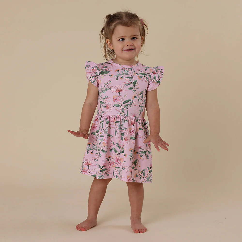 Pink Wattle Short Sleeve Organic Dress - Image 2