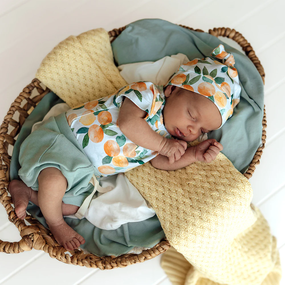 Sunlight Diamond Knit Organic Baby Blanket - Image 5