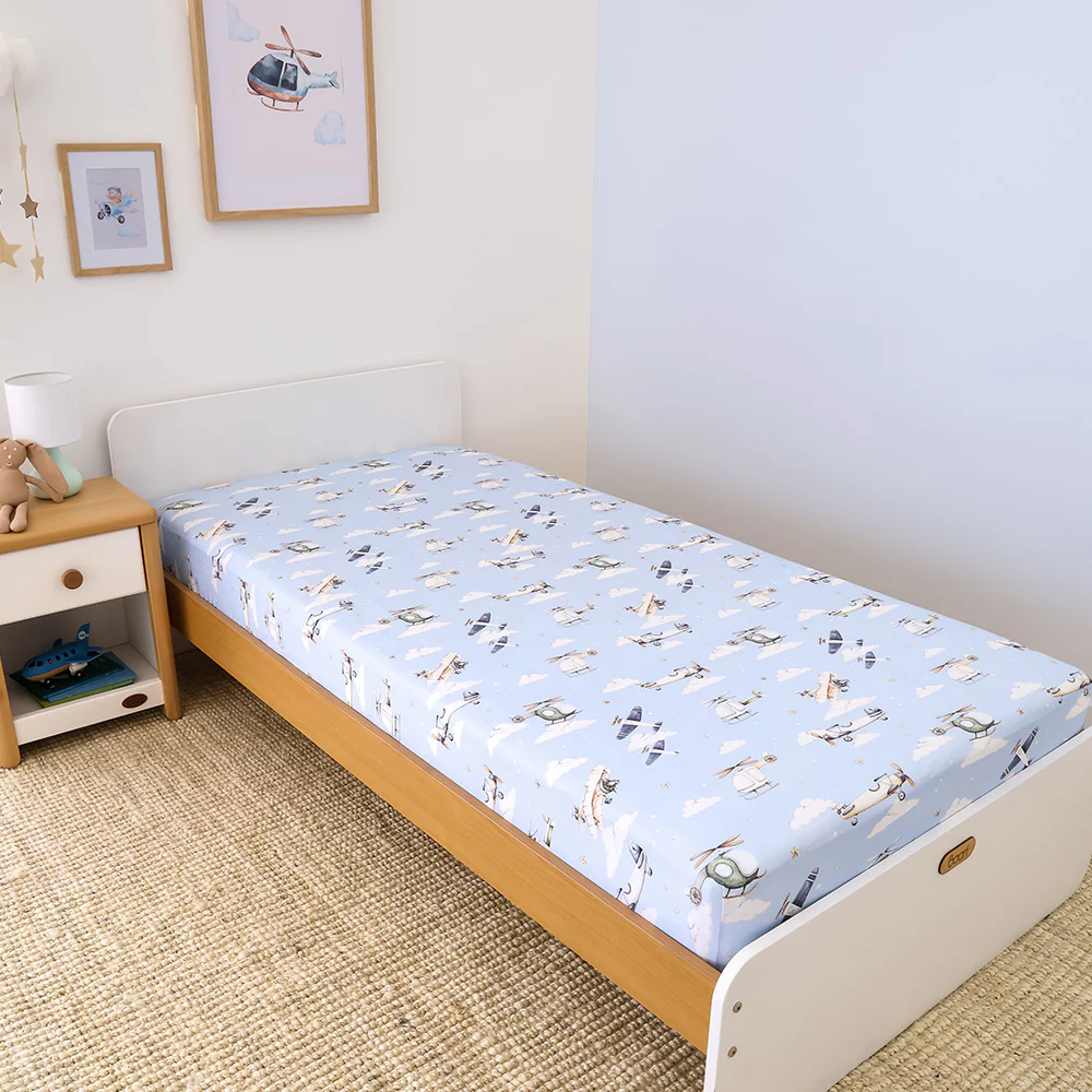 Taking Flight Organic Cotton Fitted Sheet