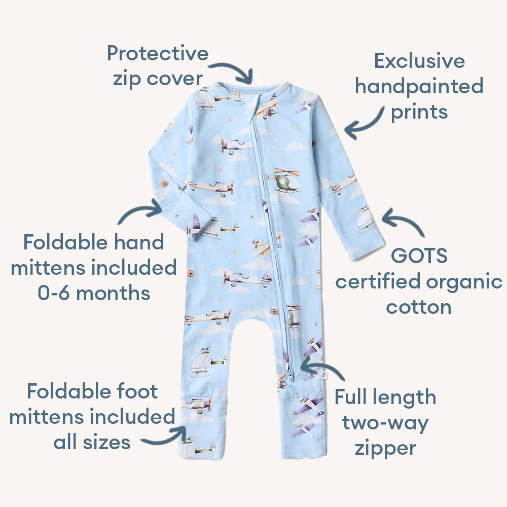 Taking Flight Organic Snugglesuit Convertible Romper - Image 4